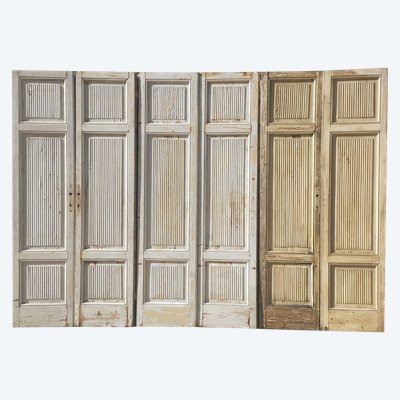 ## VENDU ITALIE TOSCANE ## 3 Paires Ou 6 Portes De Communication Ou Placards Anciens