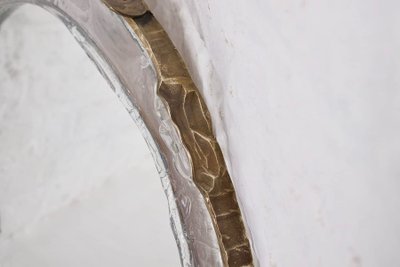 Specchio in bronzo e cristallo di Lothar Klute.