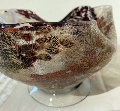 Cup 1900 "Printemps" Japanese decor Clichy St Denis Montjoie cf. Legras