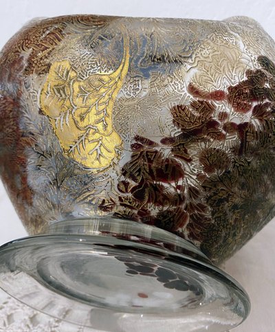 Cup 1900 "Printemps" Japanese decor Clichy St Denis Montjoie cf. Legras