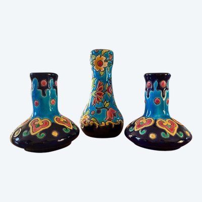 3 vases miniatures longwy