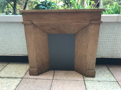 Small decorative solid wood mantel from the late 19th century