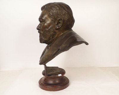 Skulptur Büste Bronze Victor Portevin Reims Chavalliaud Bingen Gießerei 19.