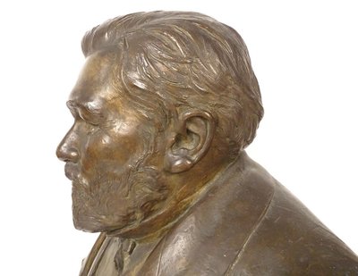 Skulptur Büste Bronze Victor Portevin Reims Chavalliaud Bingen Gießerei 19.