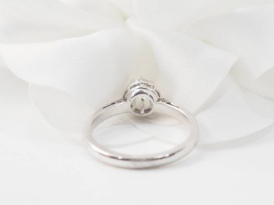 Solitaire in white gold and 0.23ct diamond
