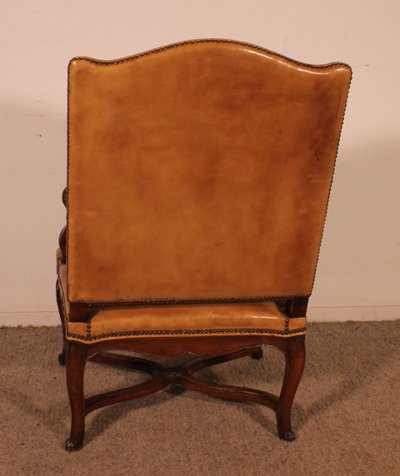 Regency Period Armchair In Walnut - 18th Century