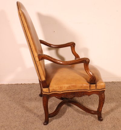 Regency Period Armchair In Walnut - 18th Century