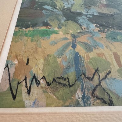 Watercolor on paper by Jean Vinay L'Isère mountain landscape