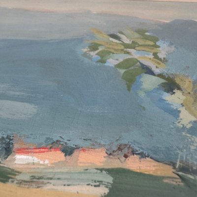 Watercolor on paper by Jean Vinay L'Isère mountain landscape
