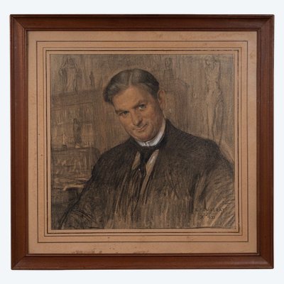 Ritratto ad acquerello del chirurgo Paul Thoby di E. Fougerat 1933