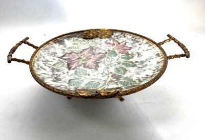 Marbled Ceramic and Gilded Bronze Bowl - Art Nouveau - Late 19th century