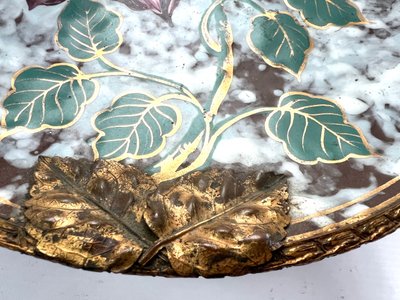 Marbled Ceramic and Gilded Bronze Bowl - Art Nouveau - Late 19th century