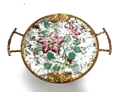 Marbled Ceramic and Gilded Bronze Bowl - Art Nouveau - Late 19th century