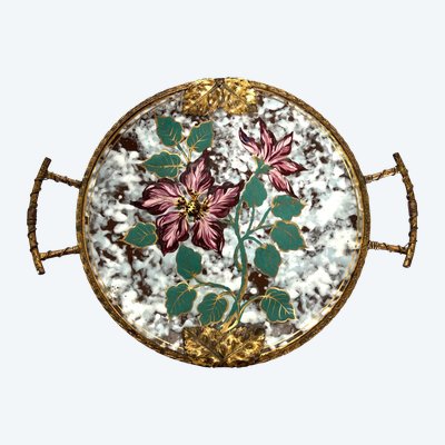 Marbled Ceramic and Gilded Bronze Bowl - Art Nouveau - Late 19th century