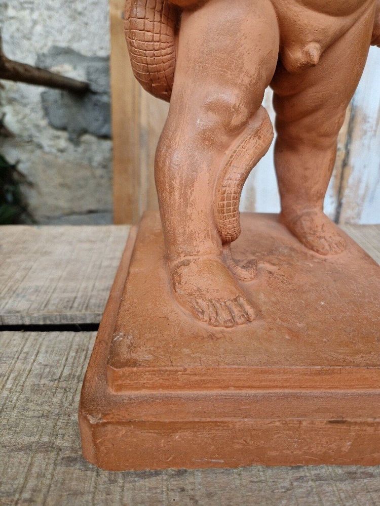 Sculpture Ancienne D’hercule 20ème Siècle Signée Marcel Courbier