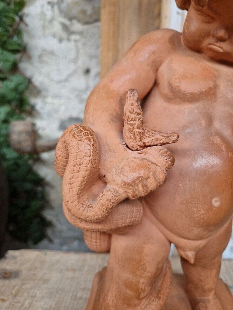 Sculpture Ancienne D’hercule 20ème Siècle Signée Marcel Courbier