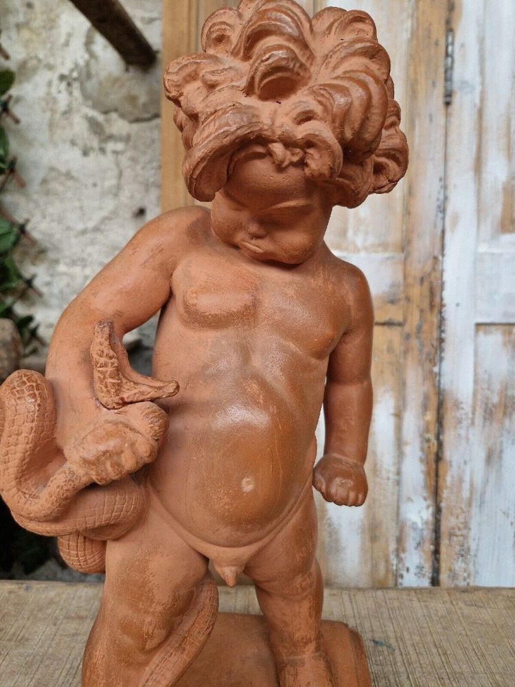 Sculpture Ancienne D’hercule 20ème Siècle Signée Marcel Courbier