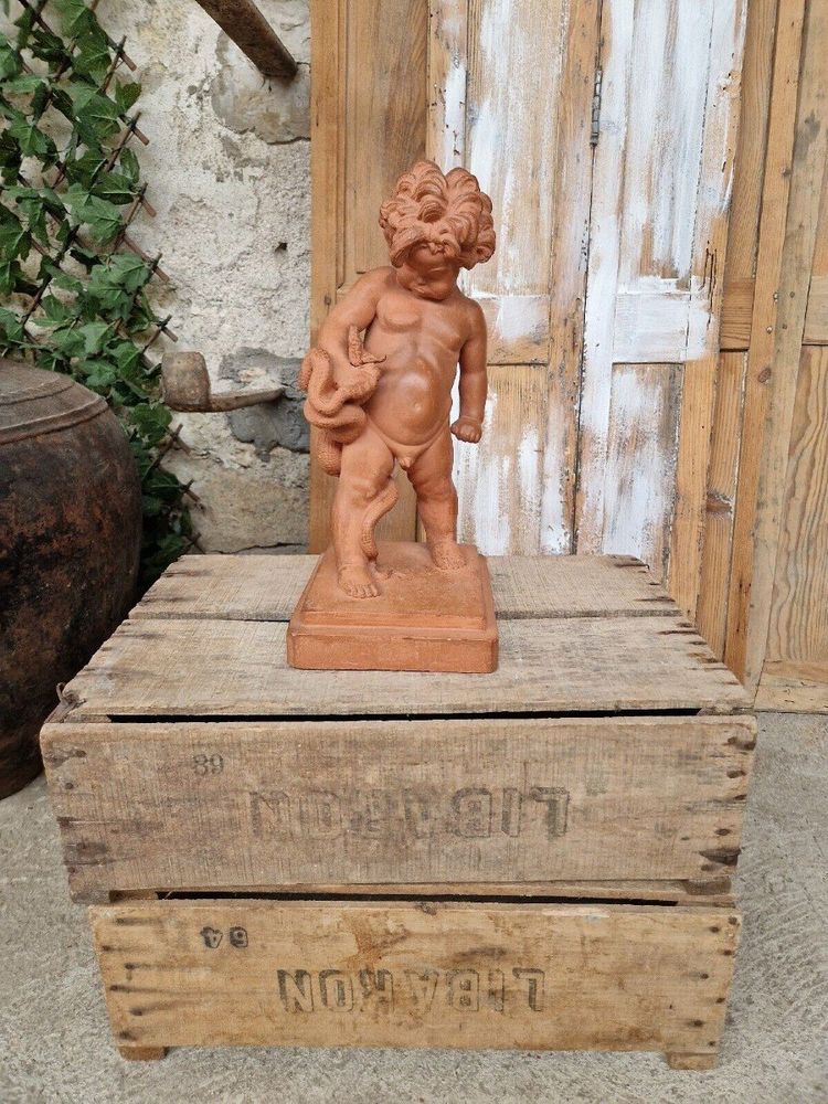 Sculpture Ancienne D’hercule 20ème Siècle Signée Marcel Courbier