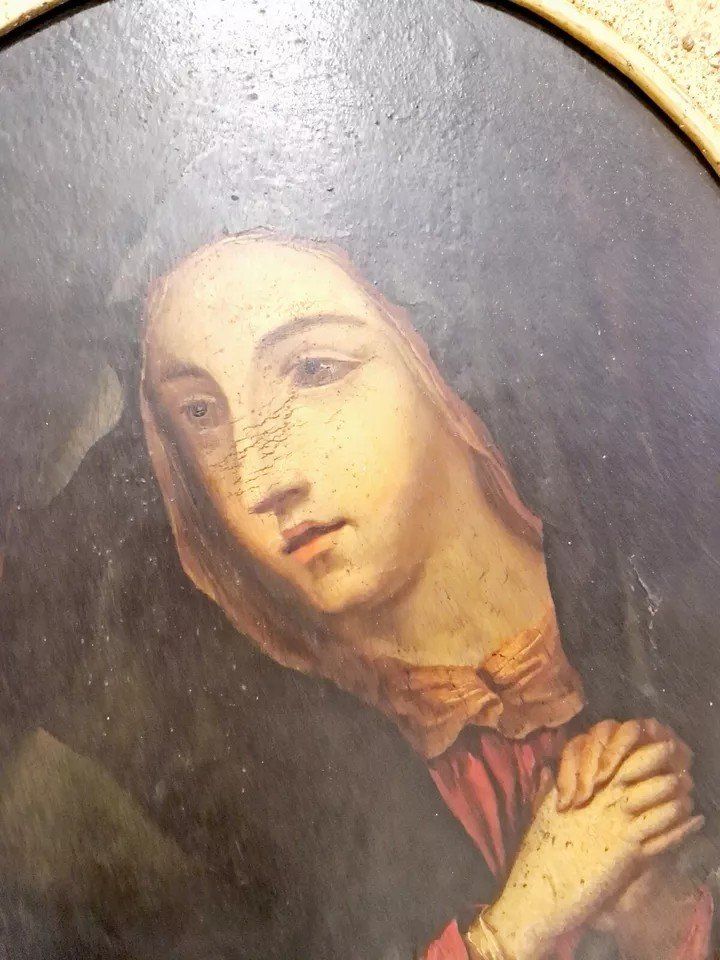 Dipinto ad olio del XIX secolo La Vergine Addolorata