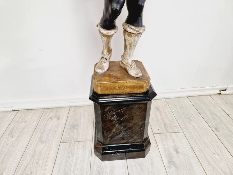 19th Century Venetian Statue in Polychromed Wood