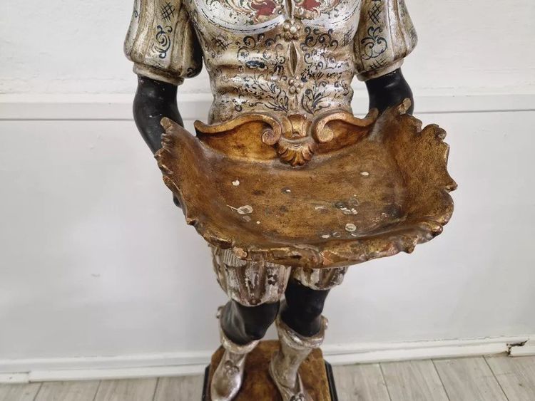 19th Century Venetian Statue in Polychromed Wood