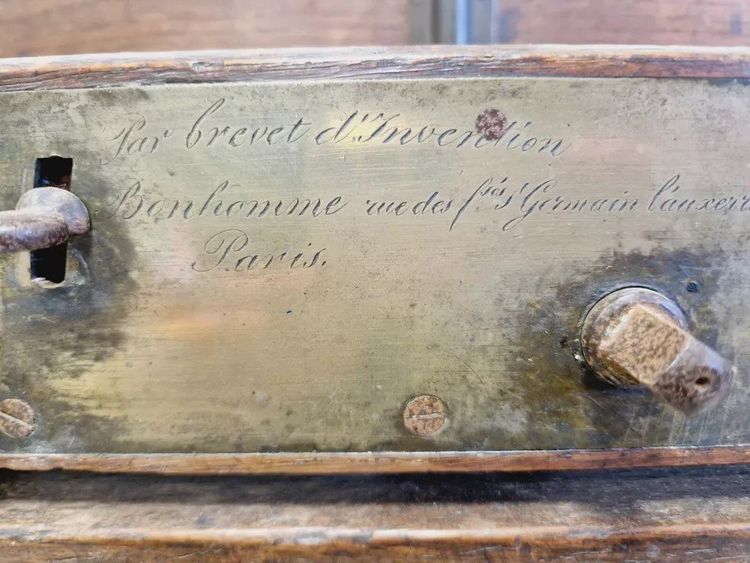 Cavalletto antico per pittura francese con supporto di Bonhomme Paris