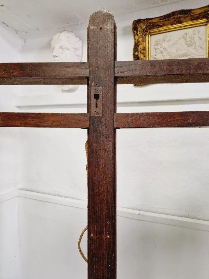 Cavalletto antico per pittura francese con supporto di Bonhomme Paris