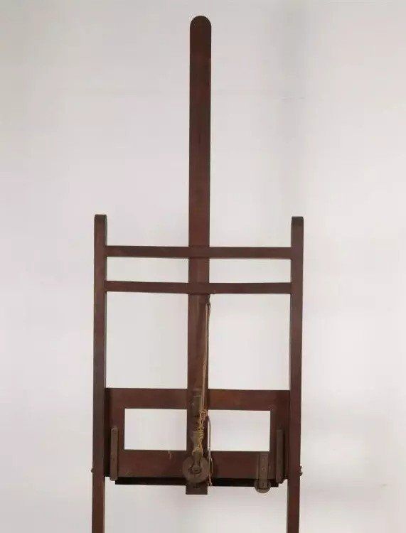 Cavalletto antico per pittura francese con supporto di Bonhomme Paris