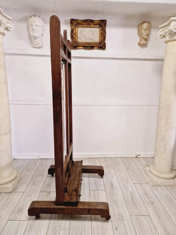 Cavalletto antico per pittura francese con supporto di Bonhomme Paris