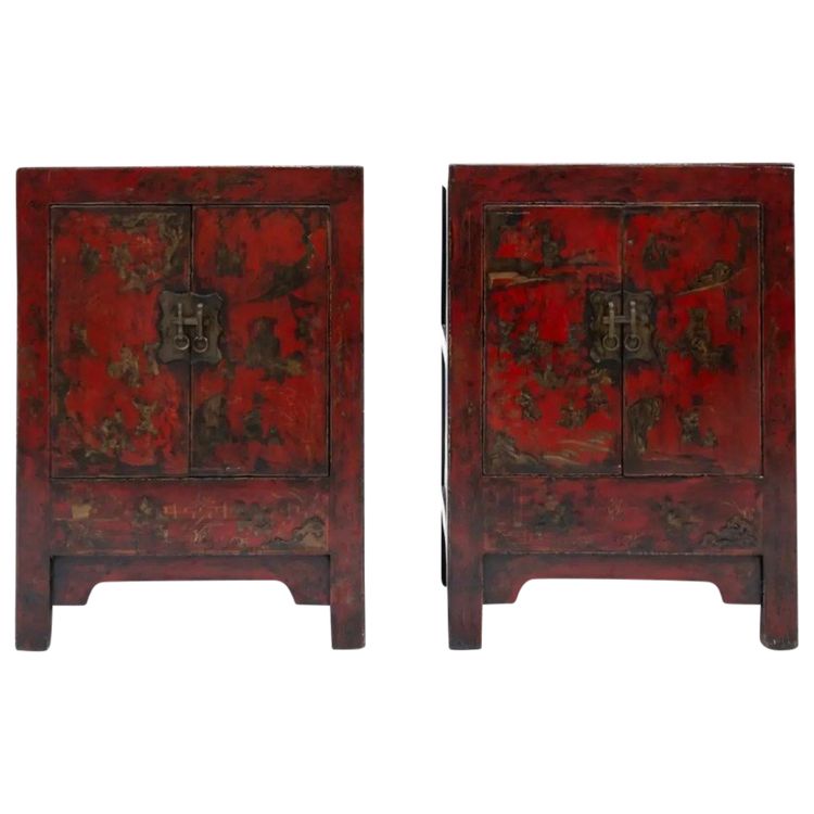 Pair of Chinese Qing Dynasty Bedside Tables
