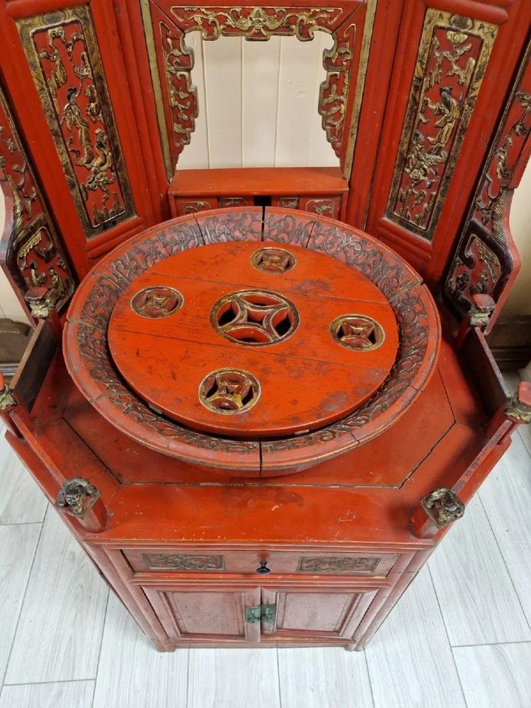 Antique Chinese Qing Dynasty Bathroom Cabinet