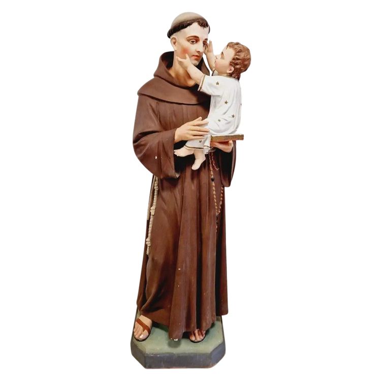 Antike religiöse Statue Skulptur aus der Kirche Saint-Antoine