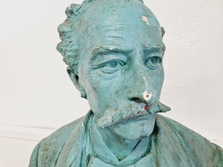 Antique Bust Plaster Large Head Life Size Art Sculpture