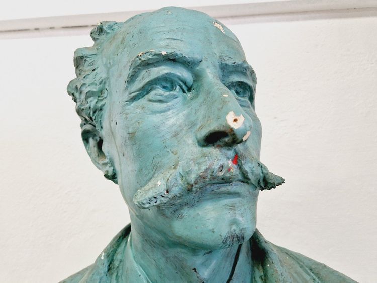 Antique Bust Plaster Large Head Life Size Art Sculpture
