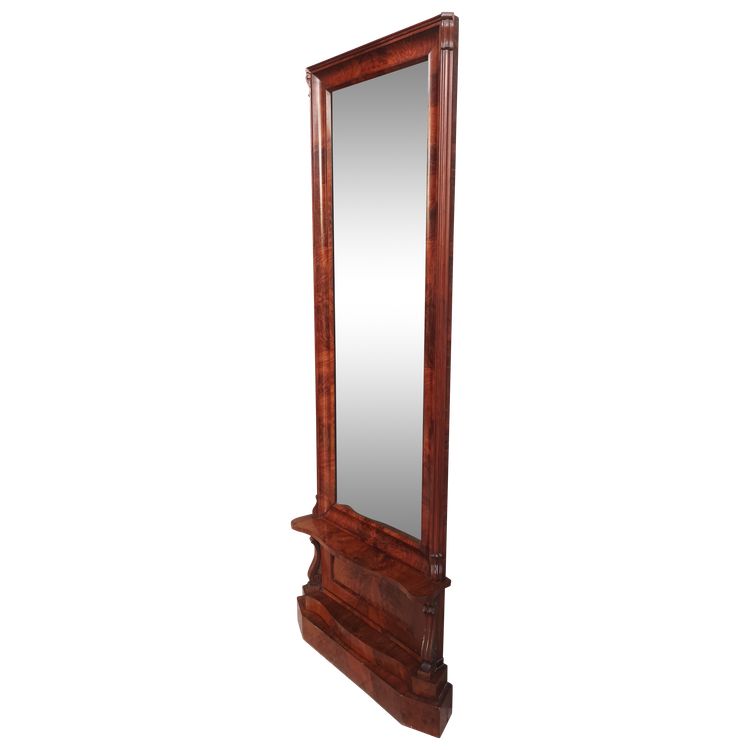 Large Empire mahogany mirror