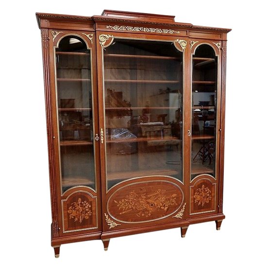 Important Property Library in Mahogany, Louis XVI style - End of XIXth century