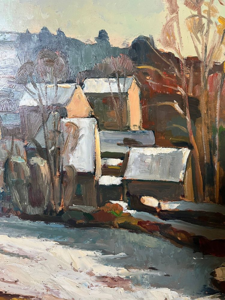 Tableau HSP par Emile RENAUD vers 1950 Velars (sur Ouche - Bourgogne) + cadre