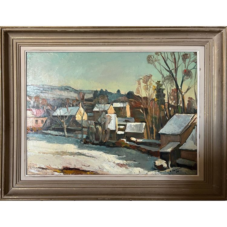 Tableau HSP par Emile RENAUD vers 1950 Velars (sur Ouche - Bourgogne) + cadre