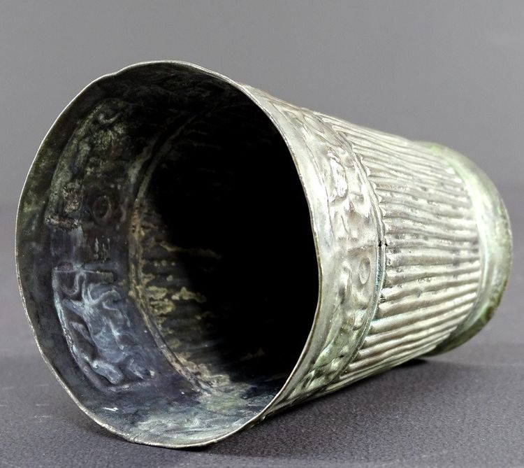 Bactrian Civilization, 3rd Century BC. Our era, Rare Silver Alloy Beaker.