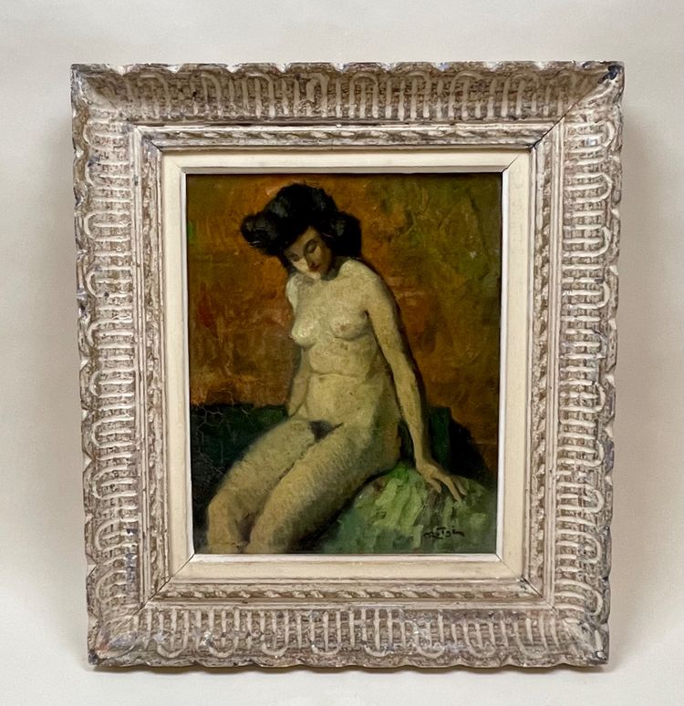 Sitzendes Frauenmodell 30er-40er Jahre