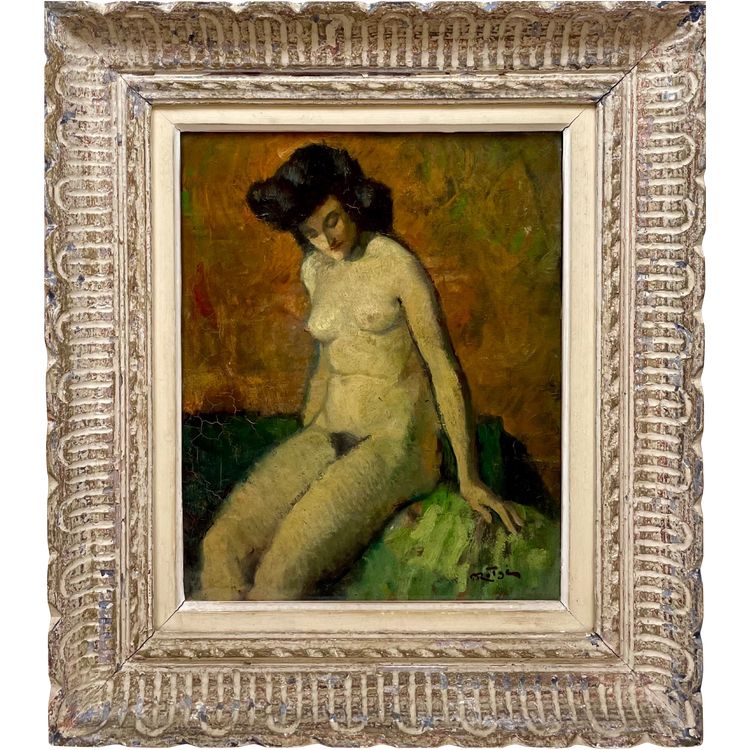 Sitzendes Frauenmodell 30er-40er Jahre