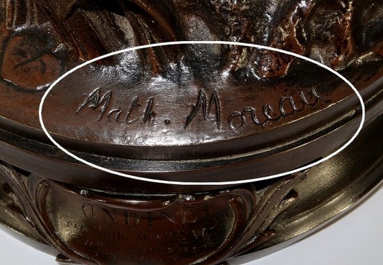  Importante bronzo "Ondine" di M. Moreau - metà del 19° secolo
