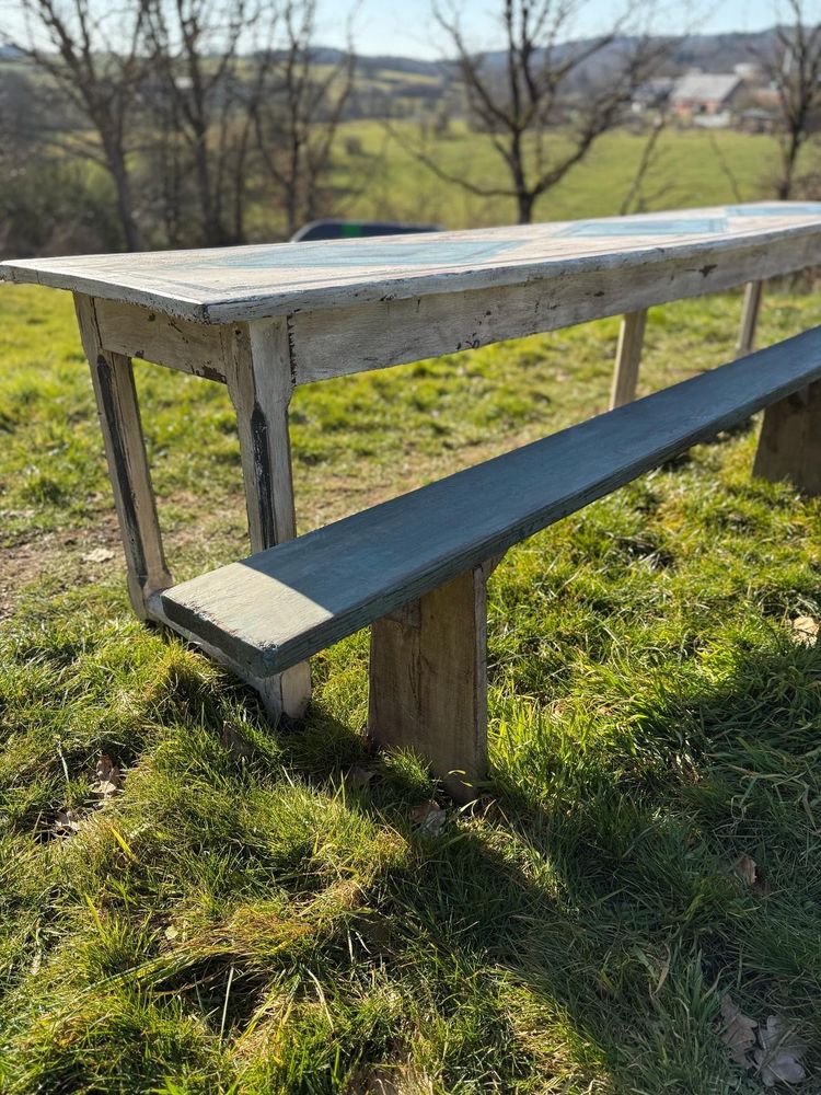 19th century patinated console table