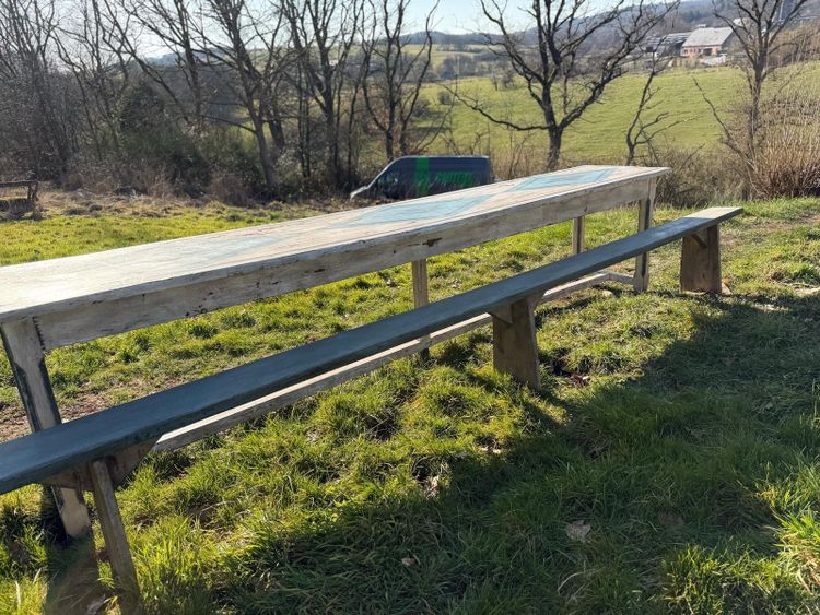 19th century patinated console table