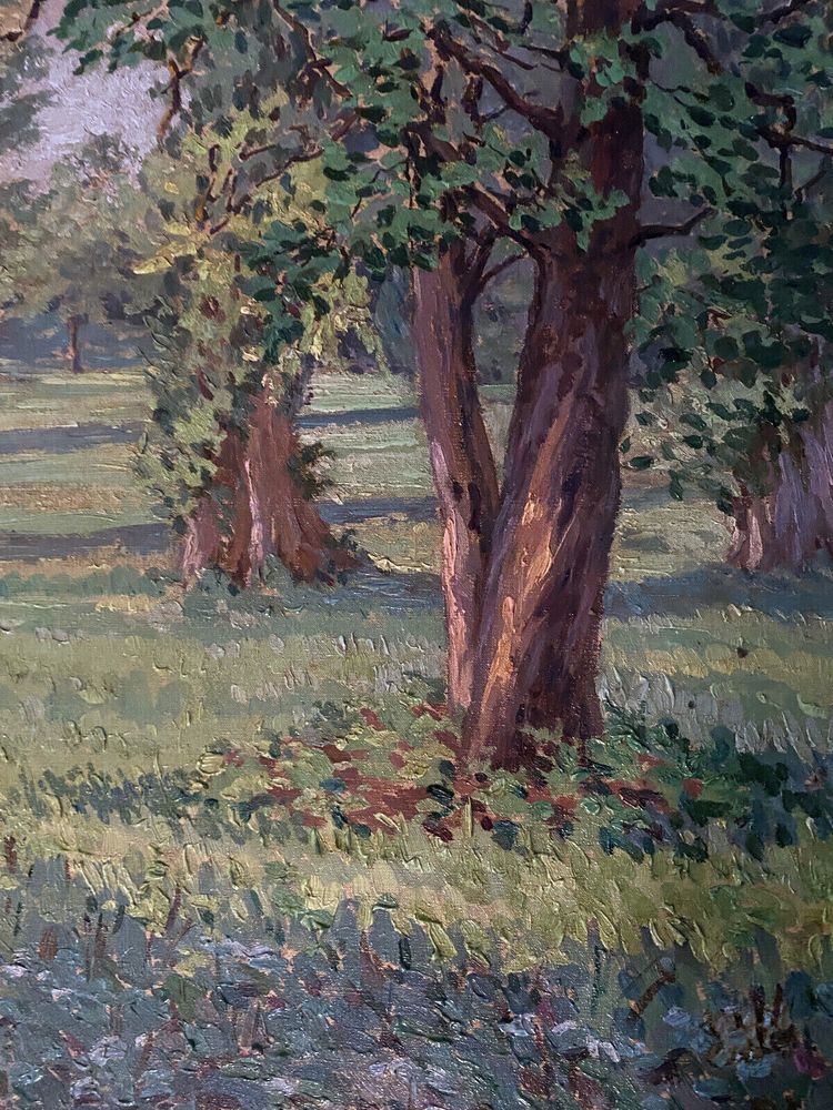 Tableau HST "Clairière ensoleillée" Impressionnisme Hélène Foucault (1886-1959)