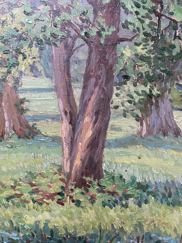 Tableau HST "Clairière ensoleillée" Impressionnisme Hélène Foucault (1886-1959)