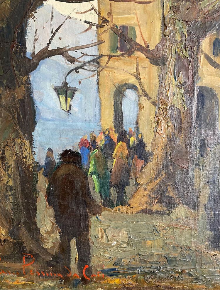 Pittura TAV "Lago d'Orta" Cusio Italia Pino Pessina Da Castanedo (1911 / 1991)