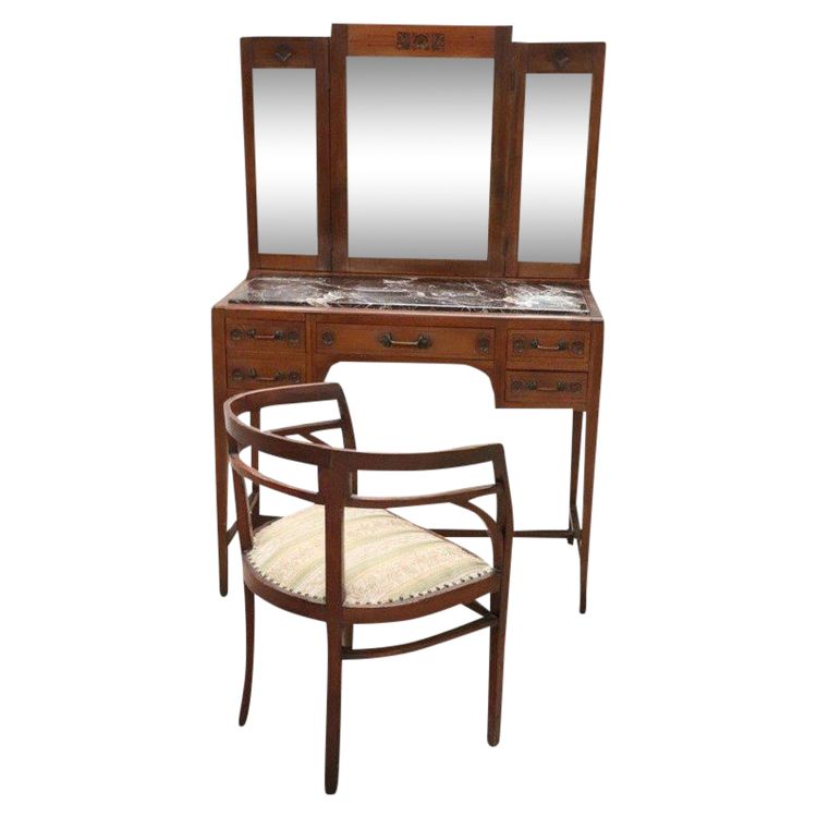 Dressing Table in Cherry with Armchair