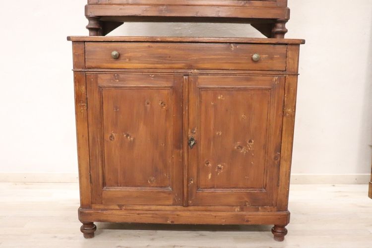 19th Century Rustic Country Sideboard in Fir Wood