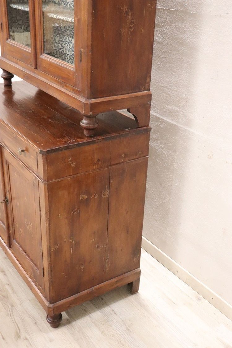19th Century Rustic Country Sideboard in Fir Wood